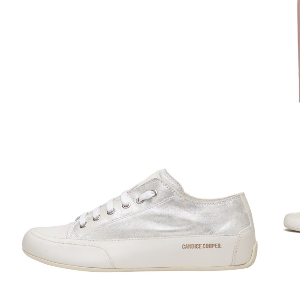 Candice Cooper Rock Low Top Silver White Lace Sneakers 40